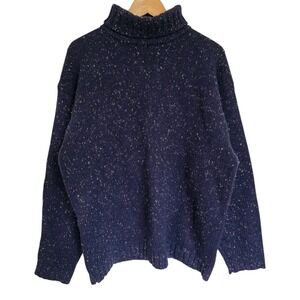 Vintage Club Monaco Navy Wool Chunky Turtleneck Sweater Mens XL